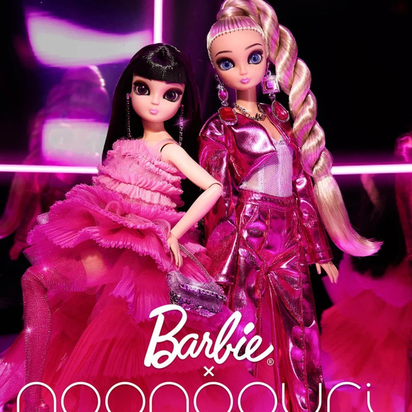 Mattel Creations Barbie x noonoouri 2-Pack Collector Dolls Carlyle Nuera Design - Picture 2 of 16